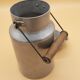 Old aluminum milk jars, wooden handle, lot of 2