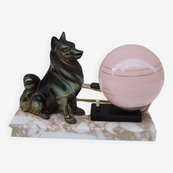 Old Art Deco Dog Table Lamp