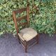 Set of 4 handcrafted rush chairs in solid oak.
