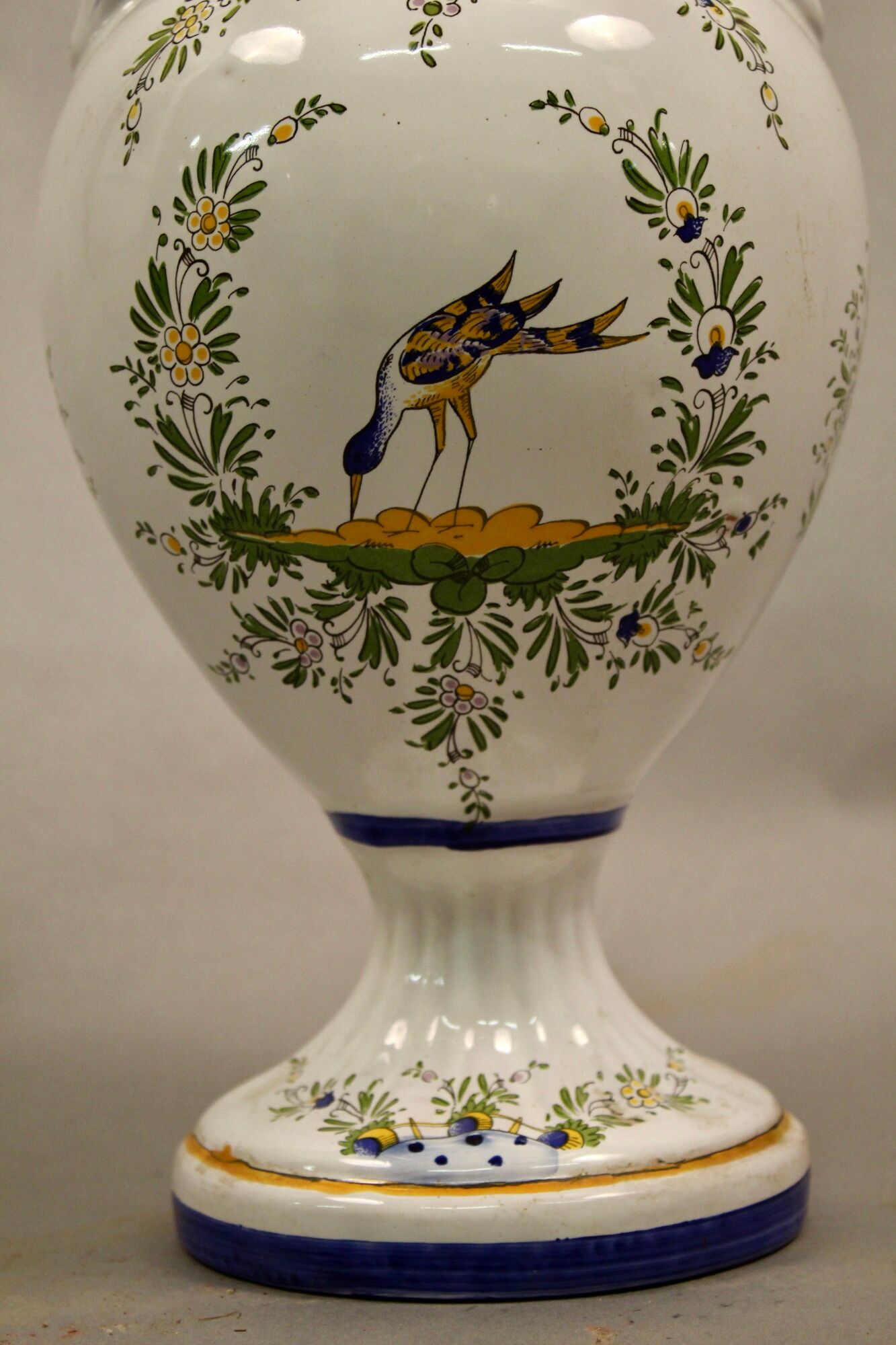 Vase form balustre faiencerie of art of Angoulême le Renoleau