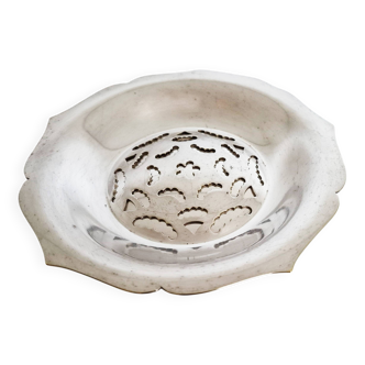 Antique Coquillor butter dish in silver-plated metal