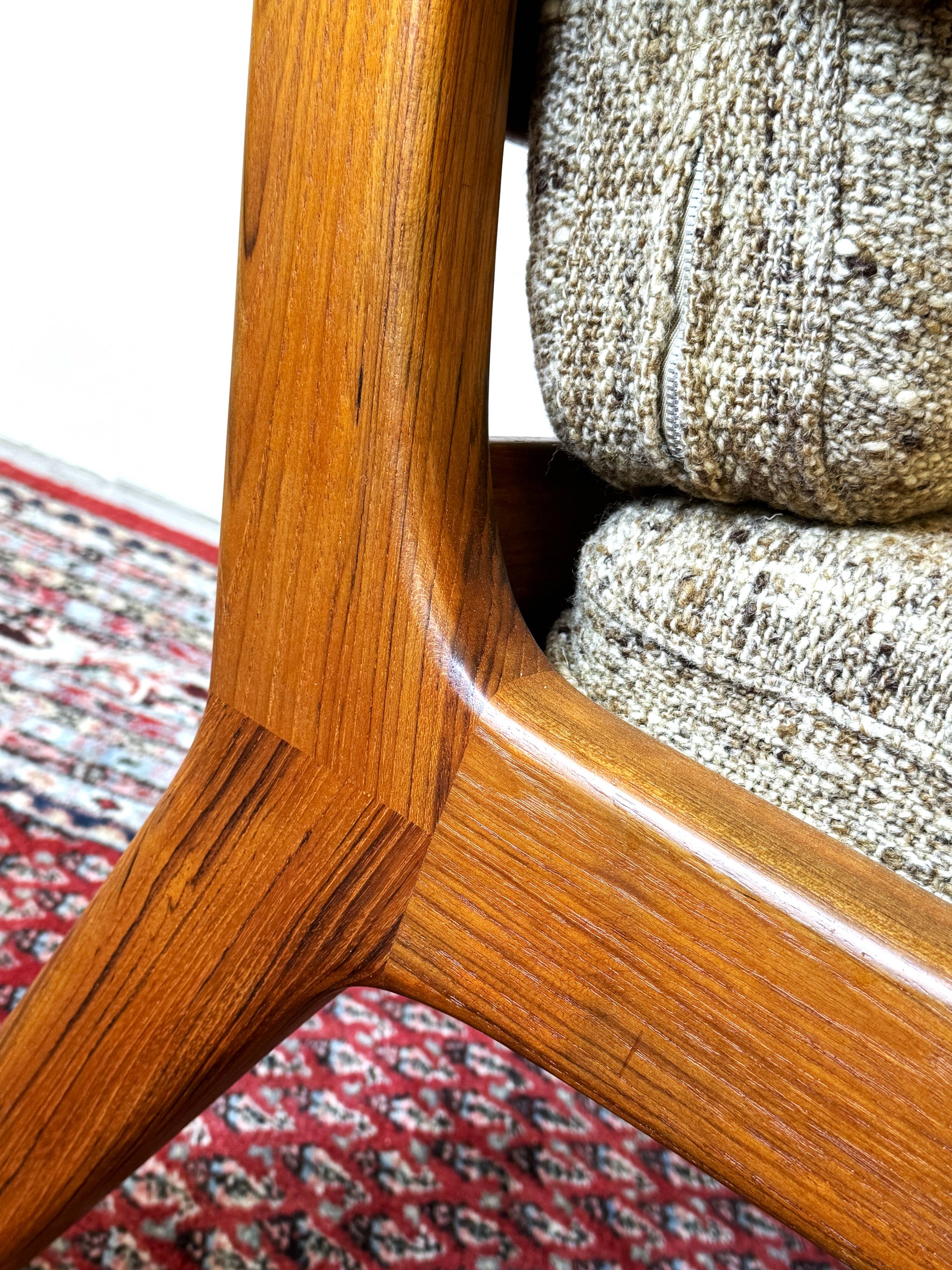 Teak armchair, design j.kristensen, denmark 1960s, vintage