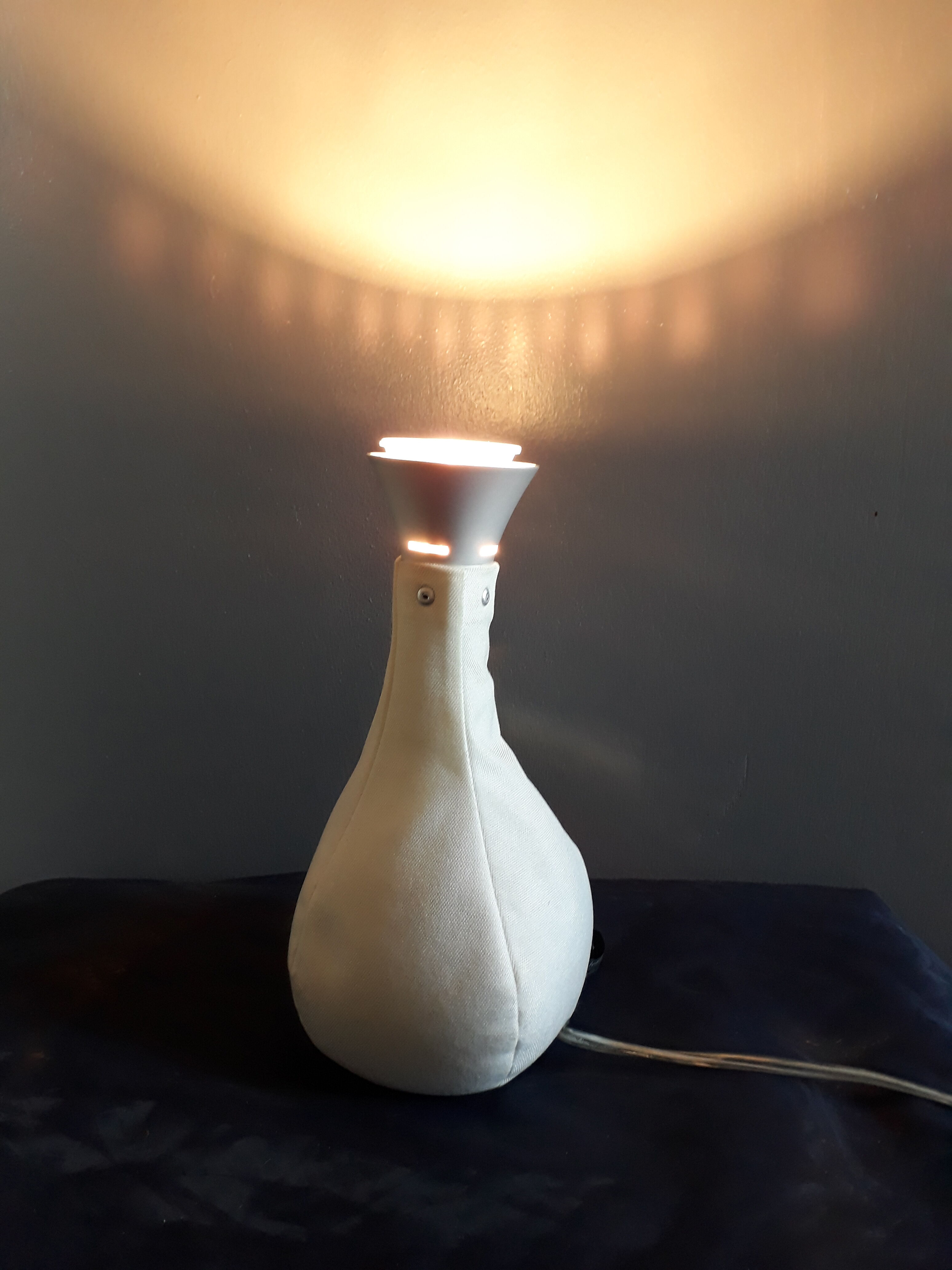 Table lamp Lichtsack "bag of light", futuristic design created by Christopher Born, year 2001