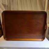 Mahogany serving tray with detached handles,  style Napoléon III