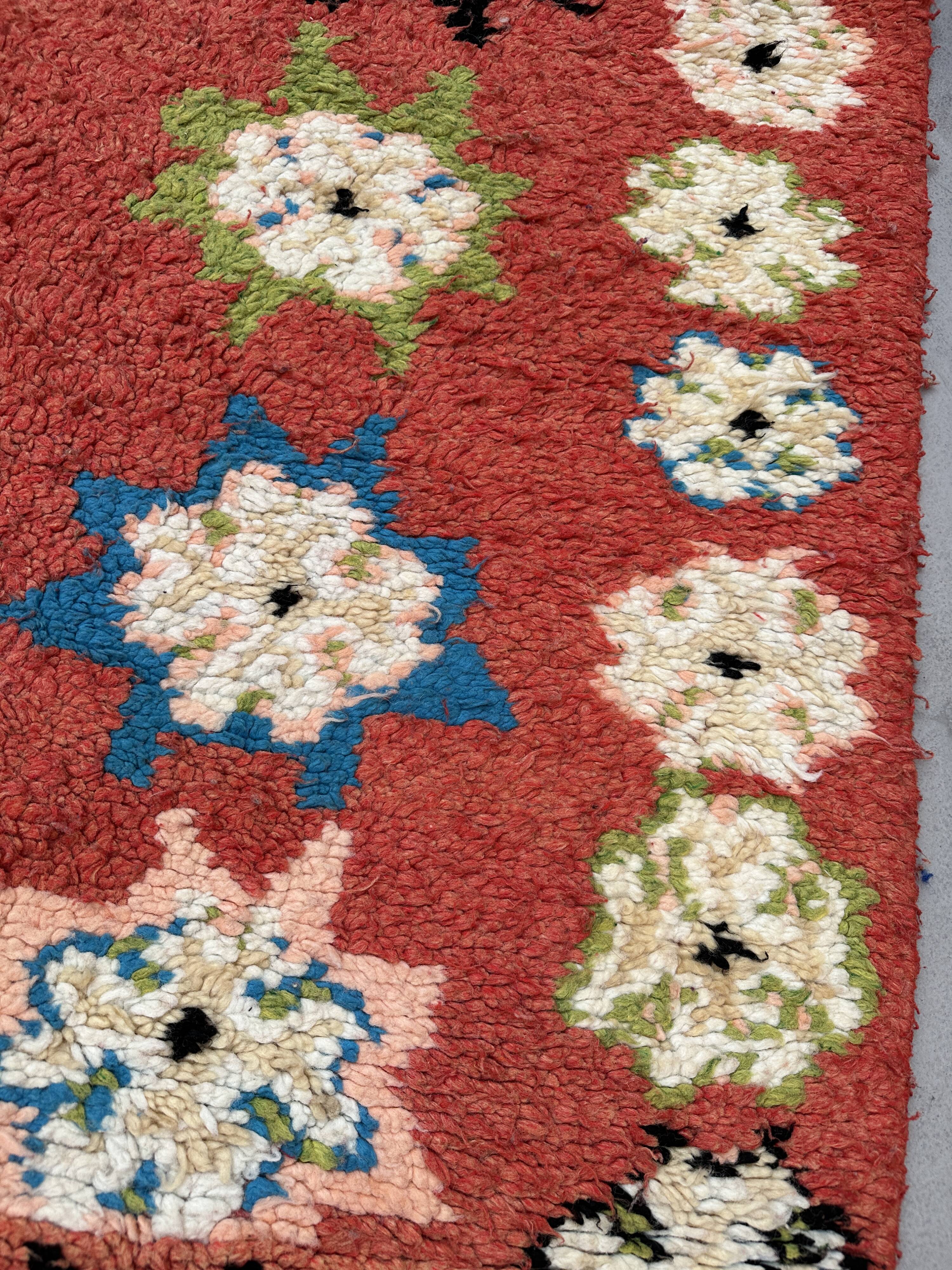 Moroccan carpet boujad orange - 173 x 350 cm