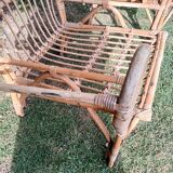 Set of 2 rattan armchairs