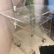 Vintage side table in plexiglass, design by David Lange.