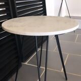 Vintage marble tray side table