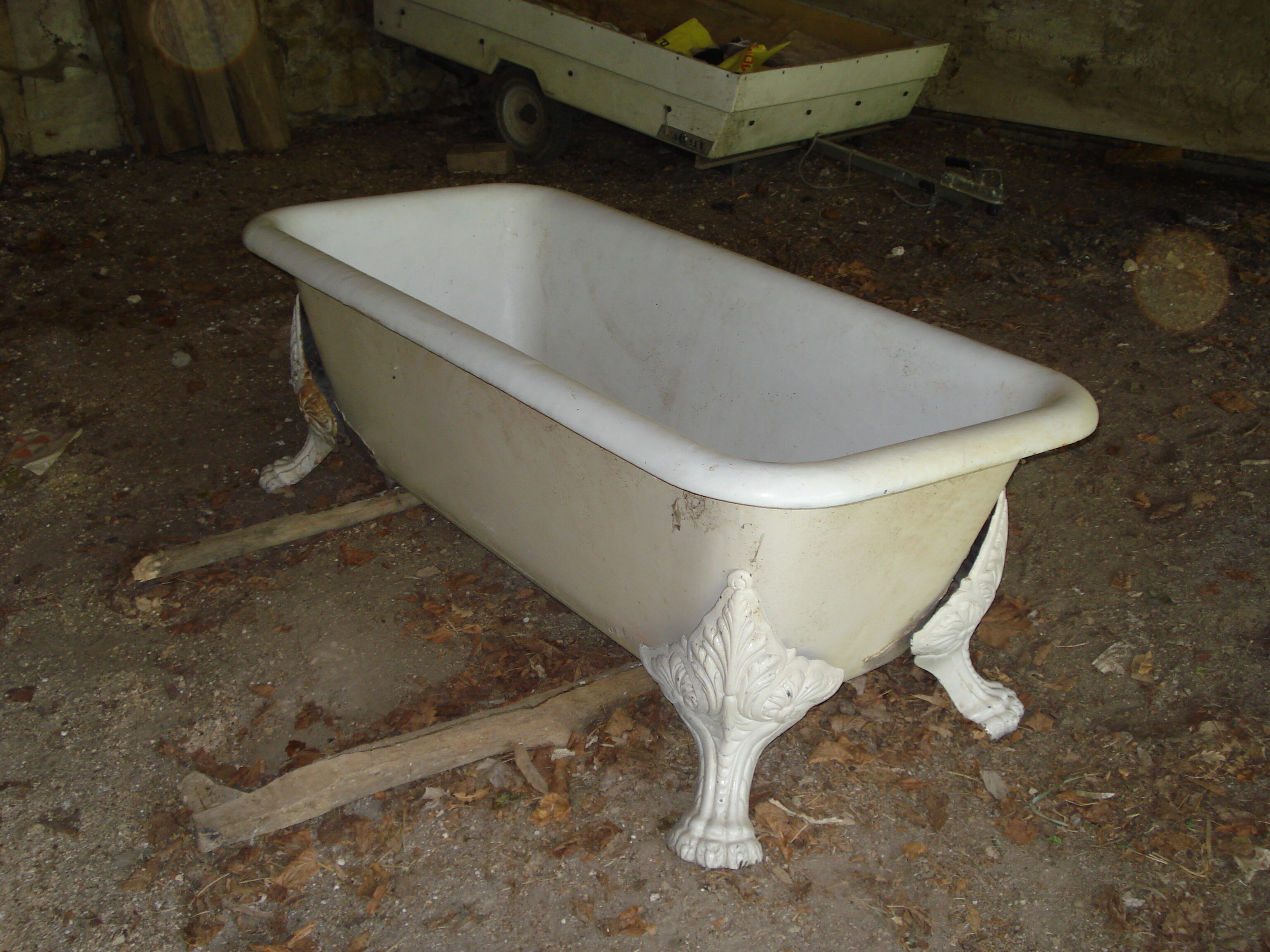 Cast iron lion's feet bathtub