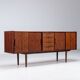 Scandinavian symmetric sideboard in rosewood Denmark 1960