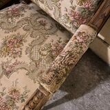 Pair of antique carved wooden armchairs