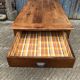 Antique cherry farmhouse table with 2 drawers and 1 pull-out
