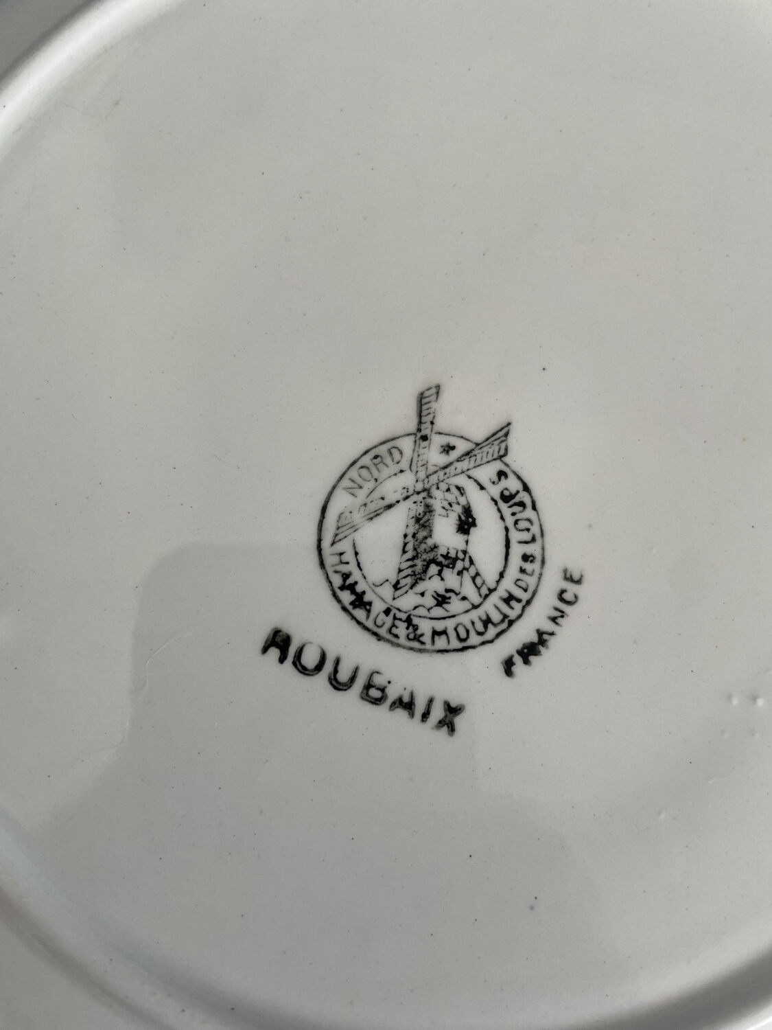 Service of 6 deep plates Moulin des Loups Roubaix