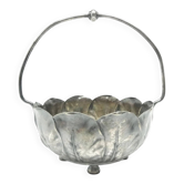 Sucrier Art Nouveau, en laiton argenté, frères Henneberg, Pologne, début du 20e siècle