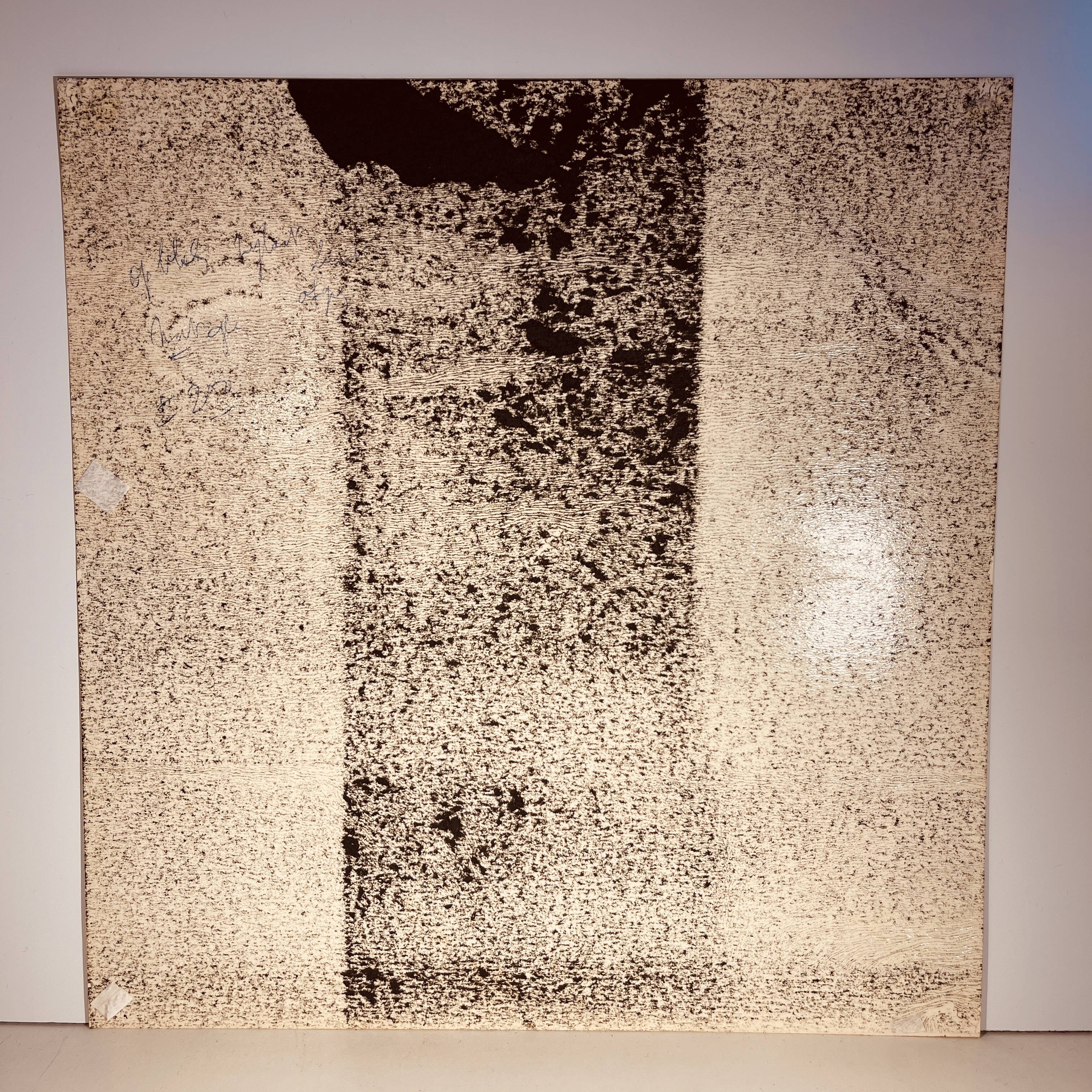 Abstract painting, jan burssens, mixed technique on cardboard, 20th century