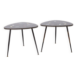 2 Rockabilly Vintage Side Tables 1960s