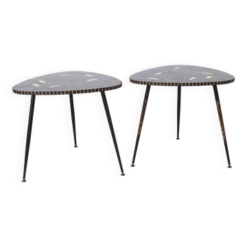 2 Rockabilly Vintage Side Tables 1960s