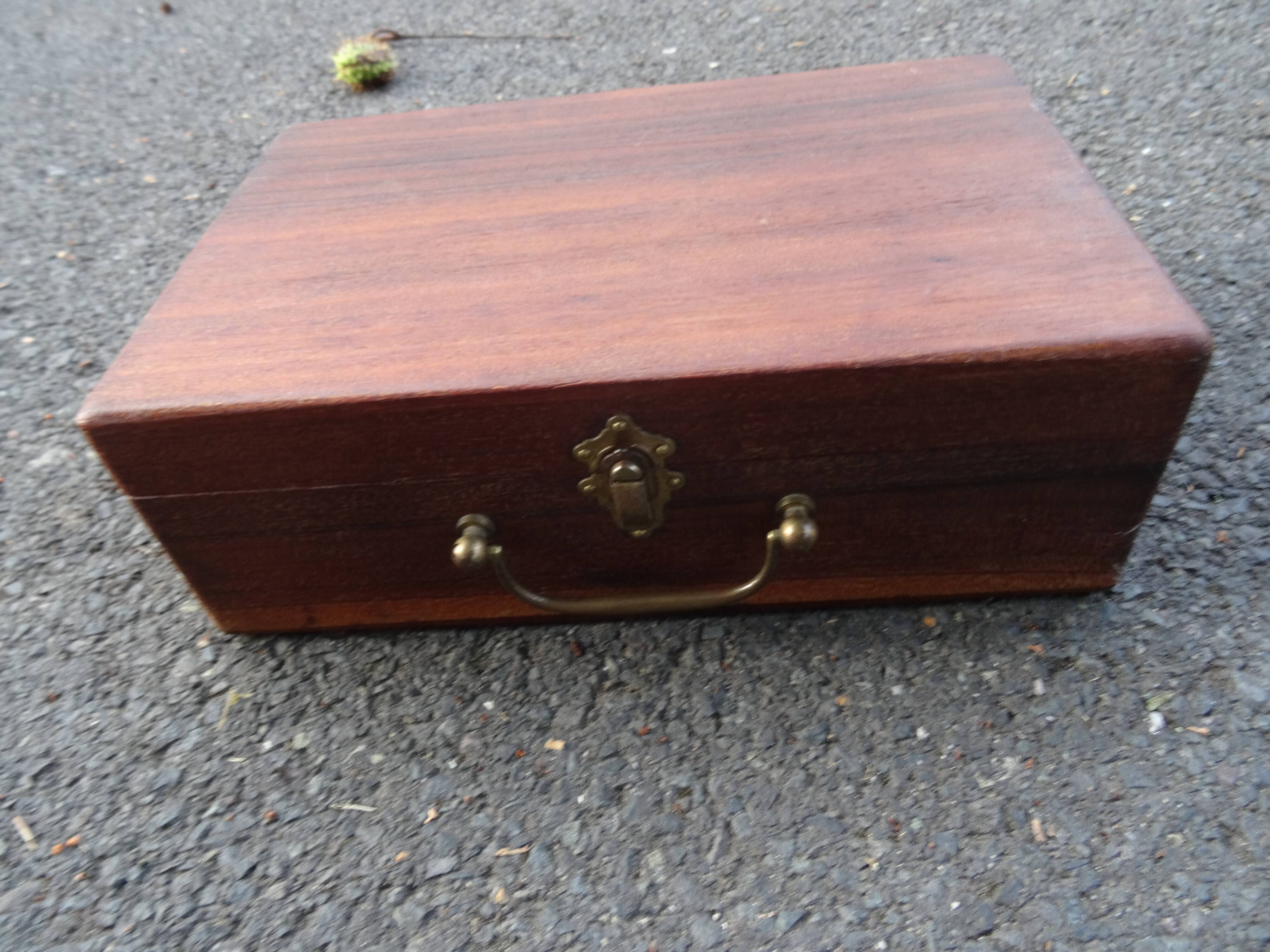 Wooden box with handle