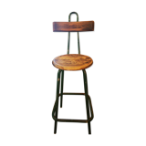 High stool for drawing table architect metal and wood restored delivery offered