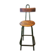 Tabouret haut pour table de dessin architecte métal et bois restauré livraison offerte