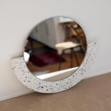 Half mirror 28 cm in recycled shells