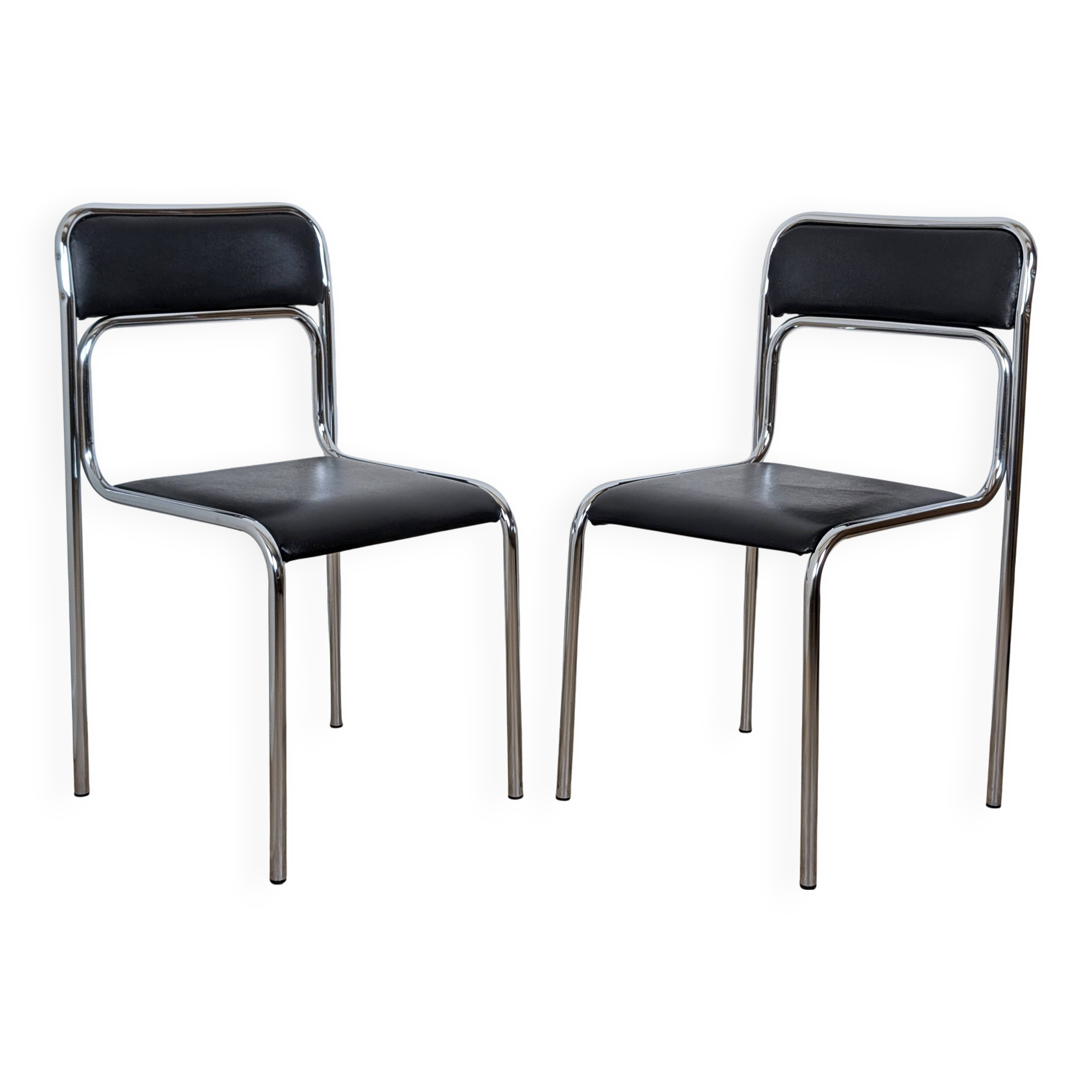 Pair of chrome chairs