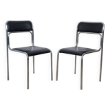 Pair of chrome chairs