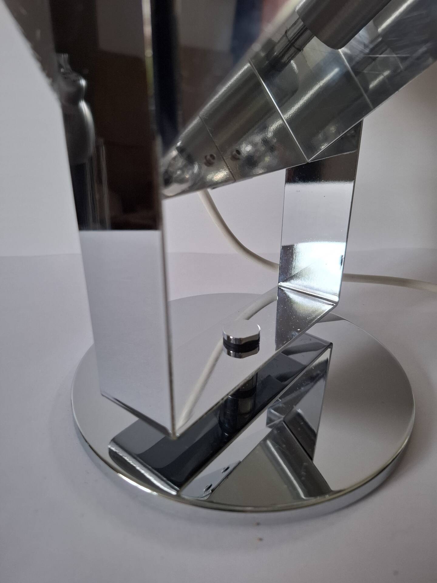 Lampe métal chromé 70's