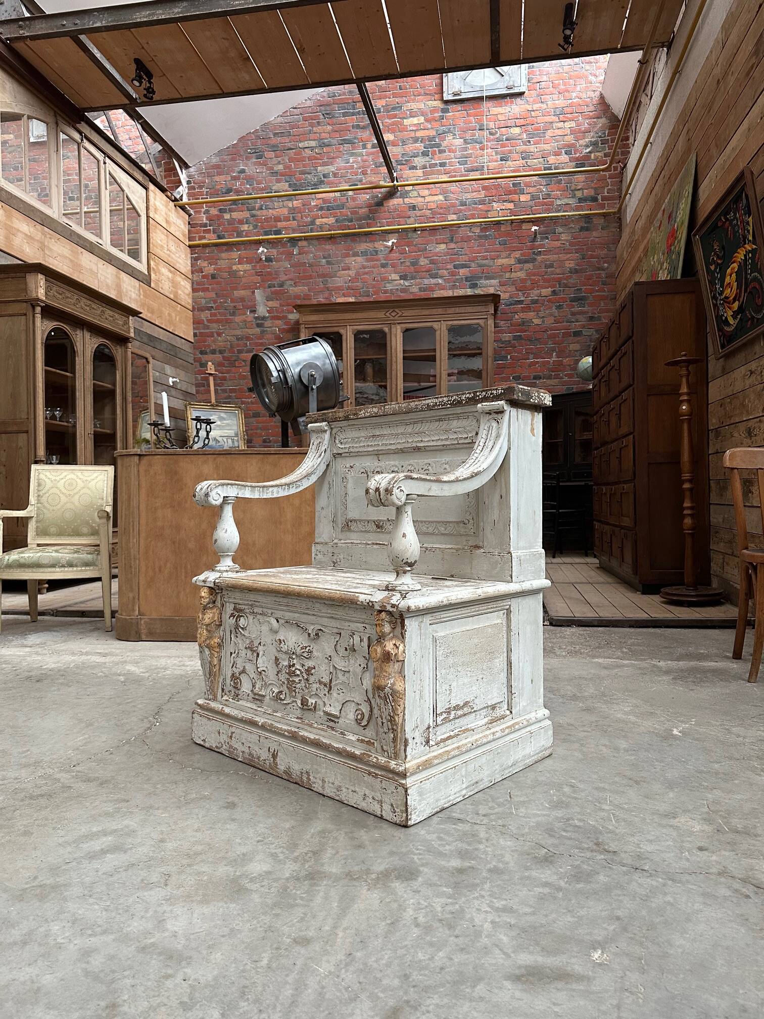 19th century church bench