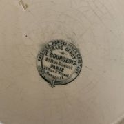 Plat creux Terre de fer faience grand dépôt e.bourgeois.rose