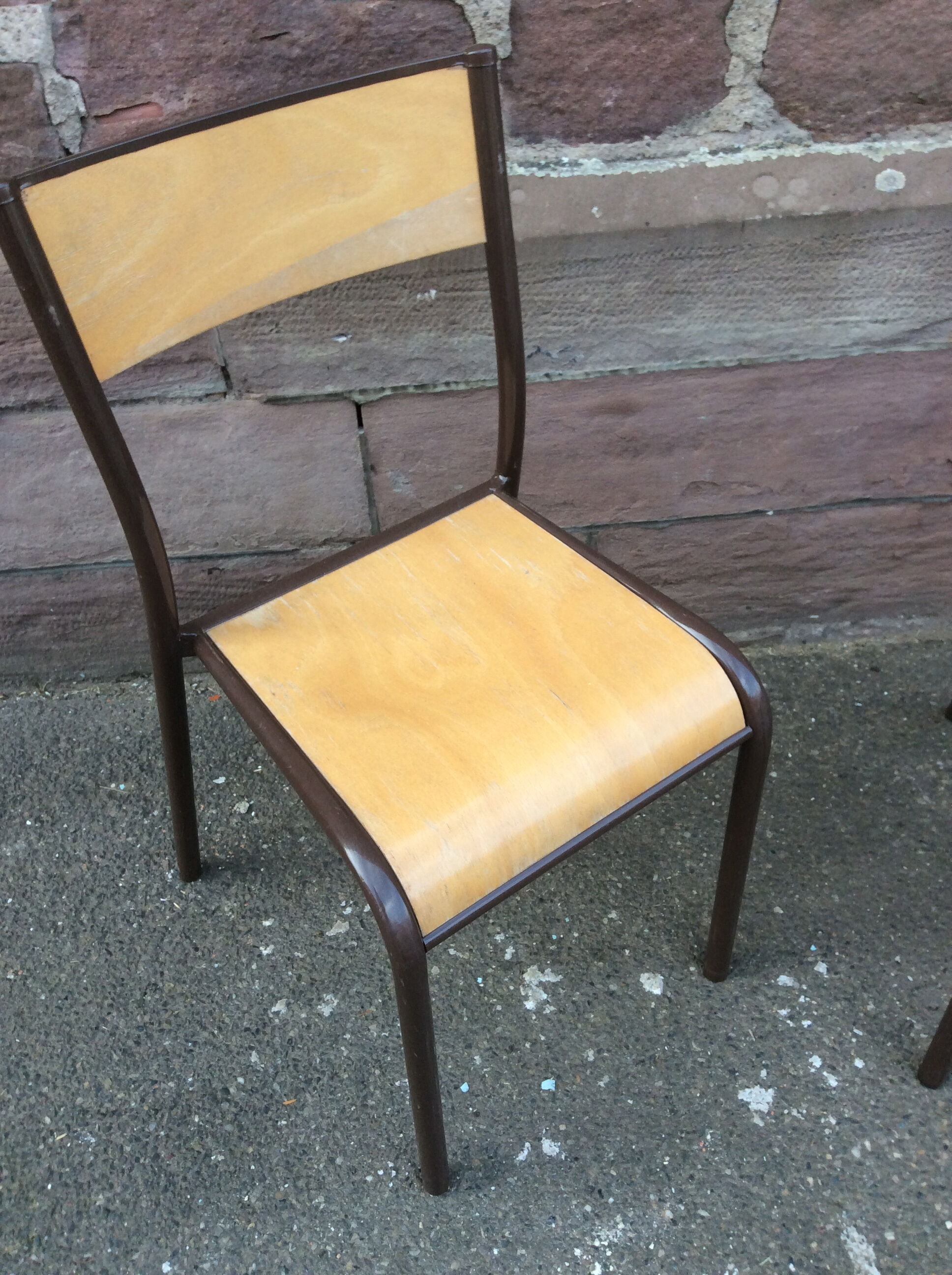 Pair of vintage Mullca school chairs