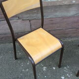 Pair of vintage Mullca school chairs