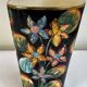 Grand Vase Vallauris Décor Floral peint à la main H 30 cm