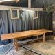 Restored antique farmhouse table in solid elm