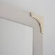 1940s/50s Scandinavian Wall Mirror with White Frame and Brass Details
