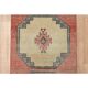 Turkish runner, vintage Oushak wool runner, geometric 70s runner 78x411