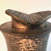 Italian brutalist lidded bronze jug by Lorenzo Burchiellaro, 1960s