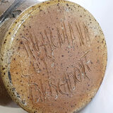 Sandstone pitcher and four cups by Loys Ruhlmann Betschdorf