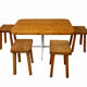 Table et 4 tabourets de Charlotte Perriand, les Arcs, 1960s