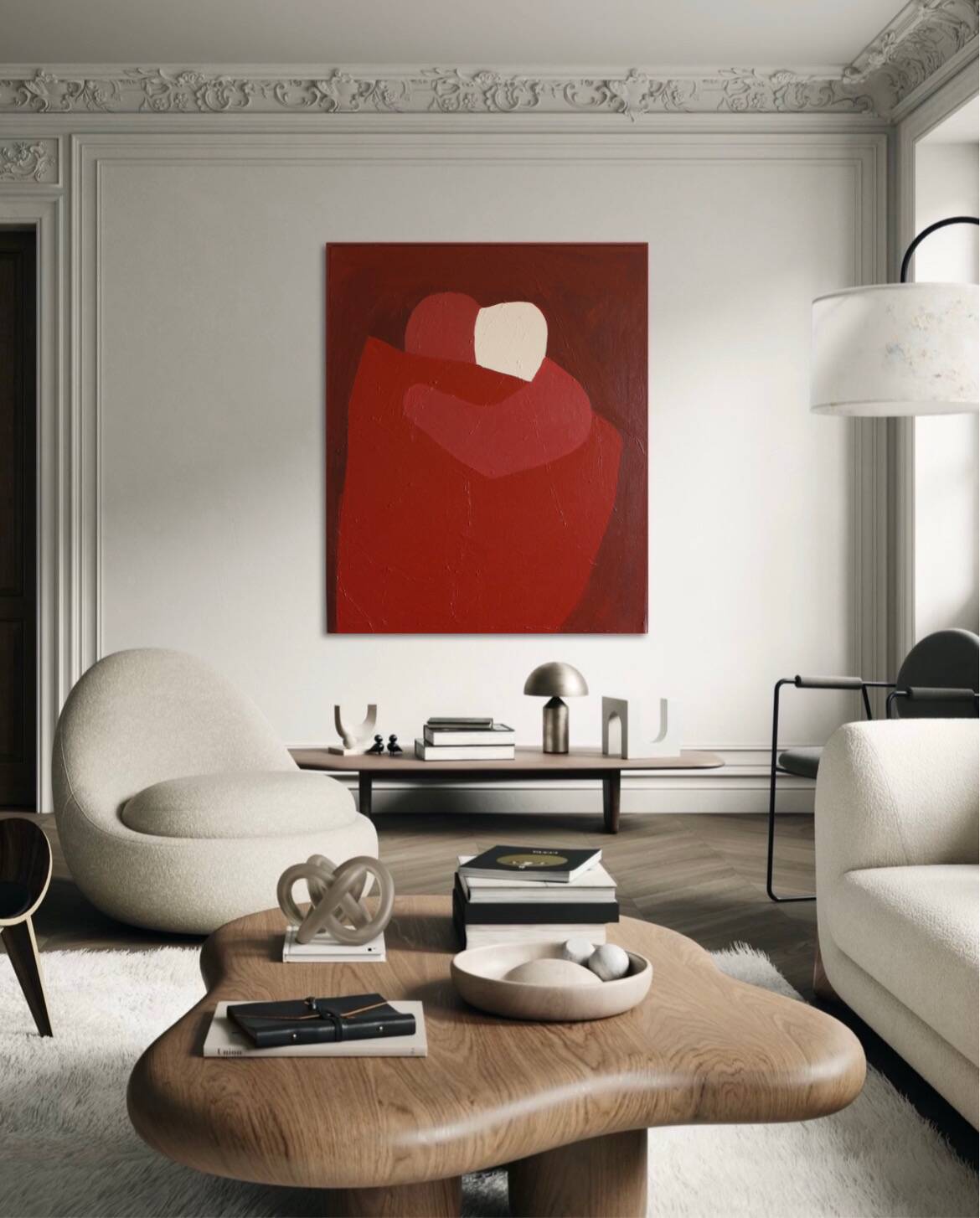 "here with you" original signed canvas painting