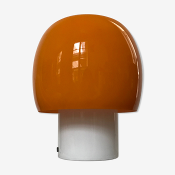 Lampe champignon vintage Space Age orange en verre de Murano