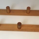 Charlotte Perriand, pair of fir wall coat racks, French work, around 1970