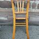Pair of bistro chairs 1950 Brasserie Bois curved