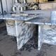 Square trundles 100% Arabescato marble