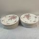 Series of 12 porcelain dessert plates decorated with flowers Bernardaud Limoges