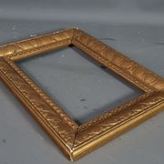 Cadre ancien bois stuc doré 29,5x21,5 cm, feuillure 23,2x15,3 cm