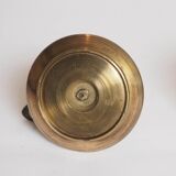 Brass candle holder with cup and handle