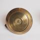 Brass candle holder with cup and handle
