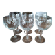 Lot de 6 verres à vin ballon vintage en verre buvant voluté