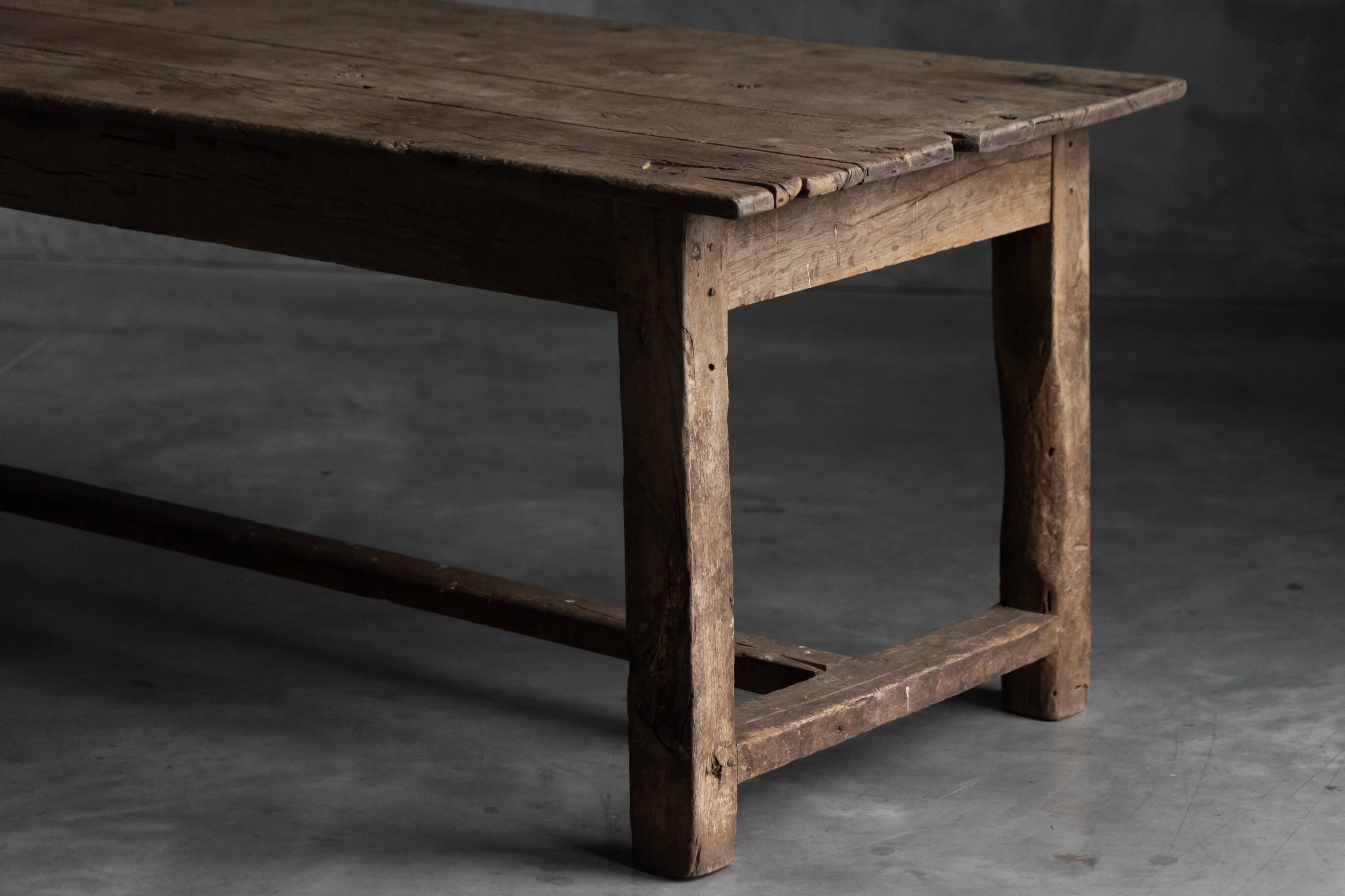 Rustic farmhouse dining table, France, 19th century
